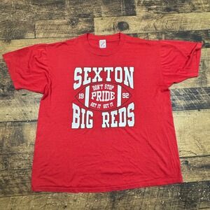 VINTAGE SEXTON BIG REDS DON'T STOP PRIDE 1992 JERZEES T SHIRT MEN'S XL USA MADE